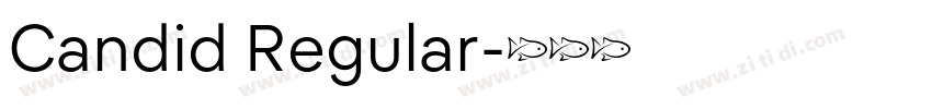 Candid Regular字体转换